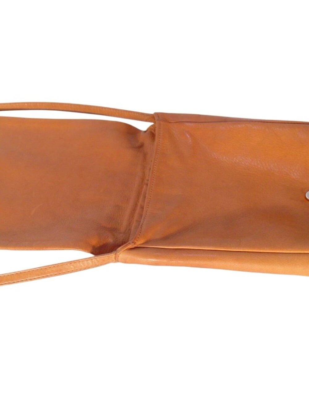 JULIA DUREN $150 Vintage Tan Leather Crossbody Bag - Made in USA - Picture 7 of 9